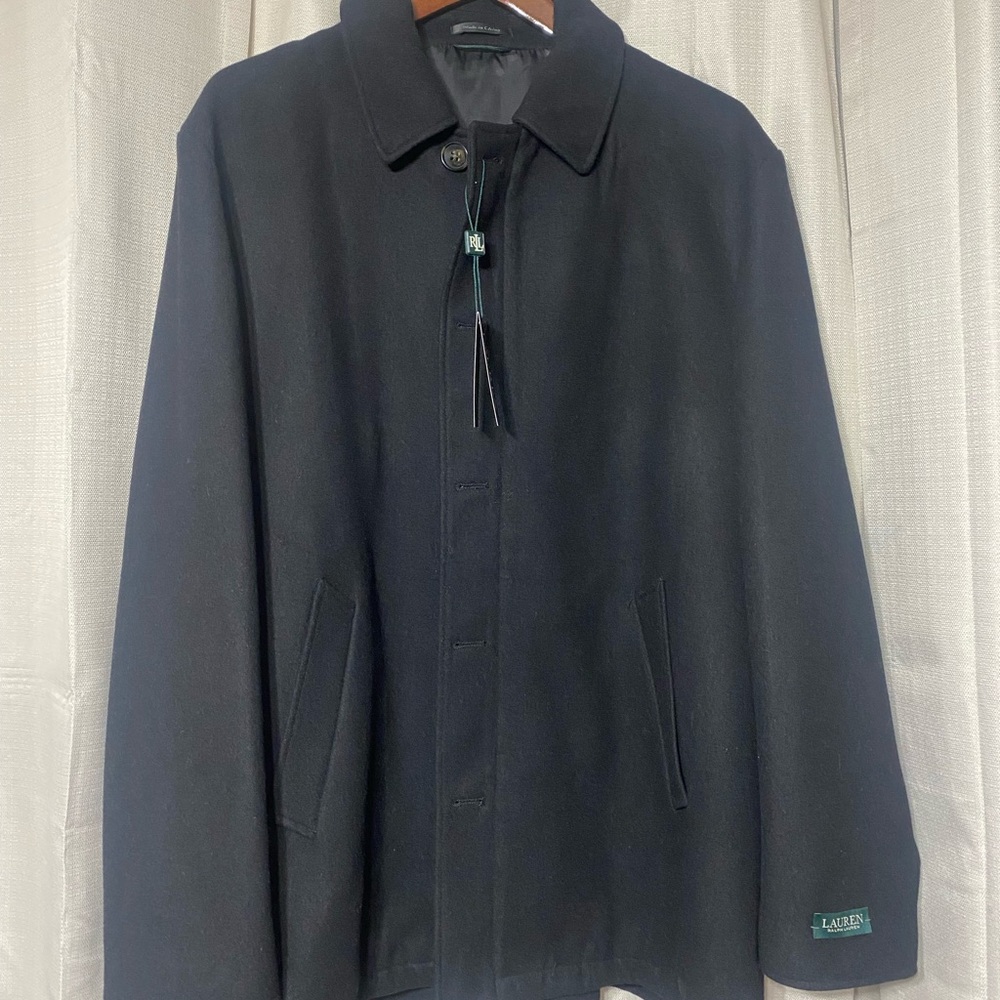 Ralph Lauren Black Trench Coat for Men